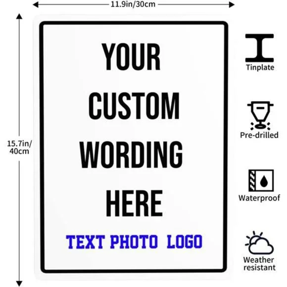 Accents | Custom Signs Outdoor Metal Signs 12 X 8 12x16 Custom ...